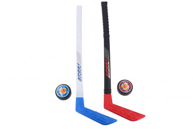 Children's Hockey Sticks with Pucks 57cm