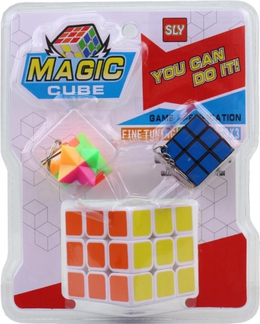 Cube with colorful charms for children