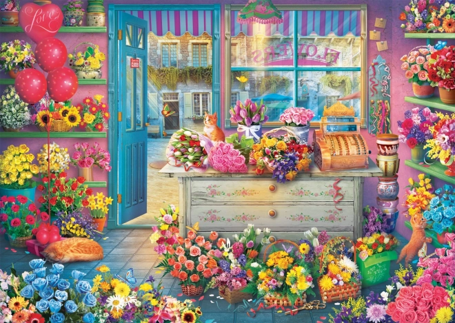 Colorful Flower Shop Puzzle by Schmidt