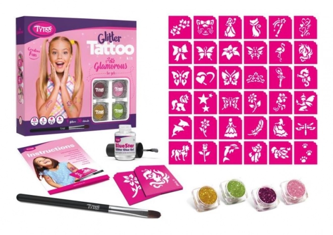 TyToo Glamorous Girls Glitter Tattoo Set