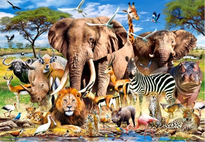 Colorful Savanna Animals Puzzle