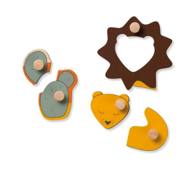 Wooden Puzzle with Handles for Kids