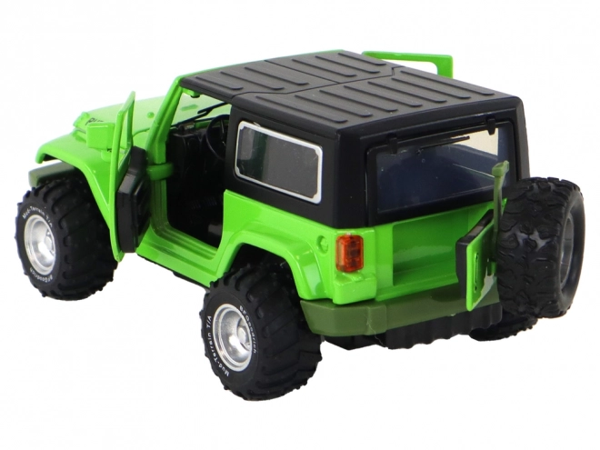 Off-road Metal Friction Car with Battery Green 1:32