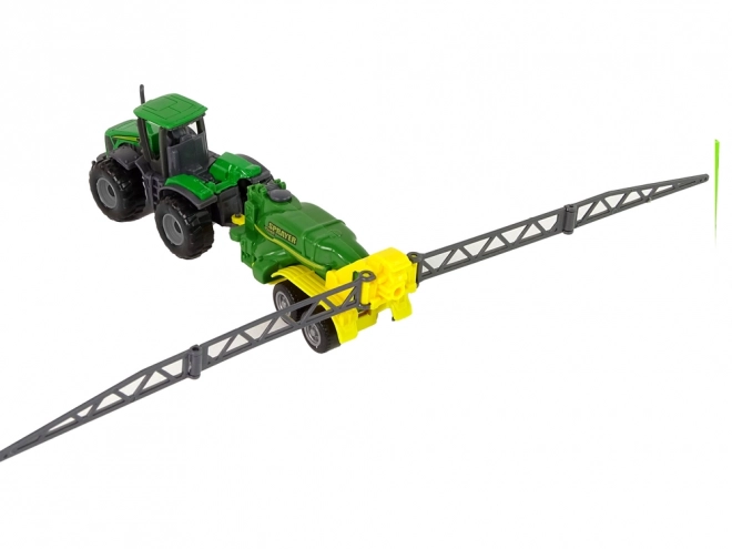 Green Farm Tractor with Sprayer Toy