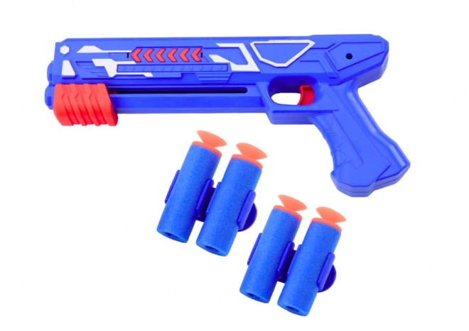 2-in-1 Dart Gun and Airplane Launcher Blue