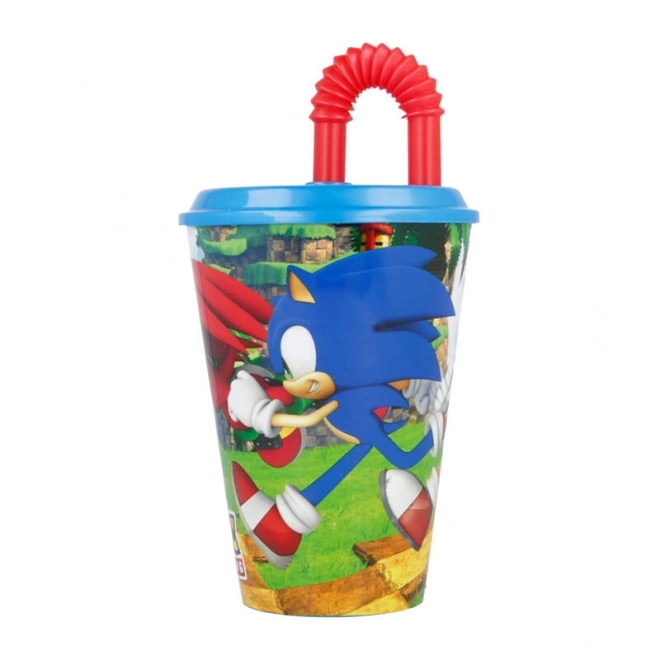 Children's Water Cup with Straw Sonic the Hedgehog