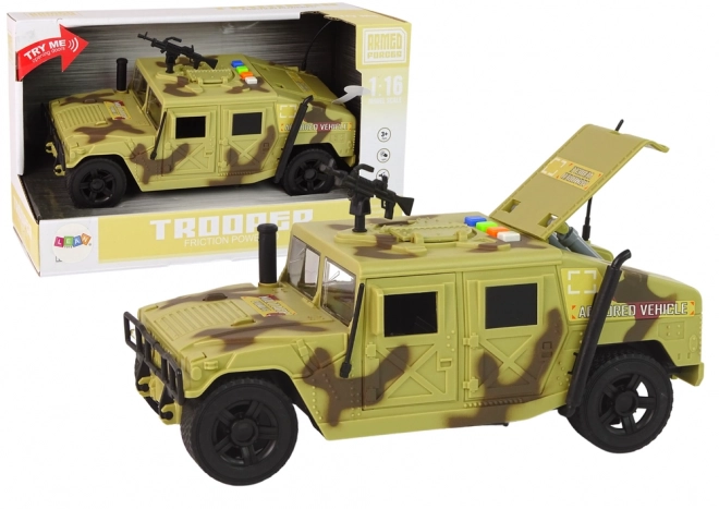 Military Friction Powered Car Toy in Light Camo