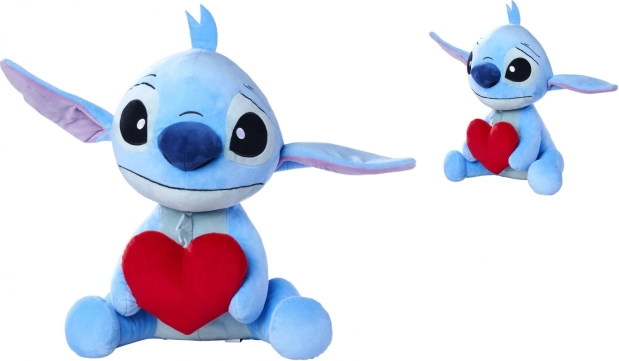 pluchen Stitch met hart 50 cm