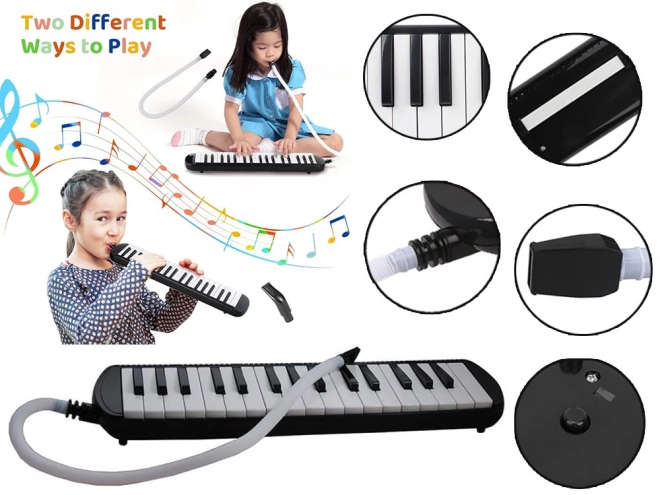 Musical Instrument 32-Key Melodica with Case