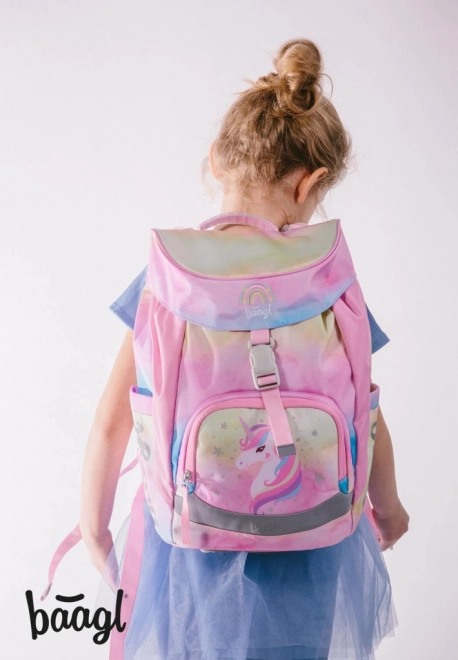 Airy Rainbow Unicorn School Backpack Set