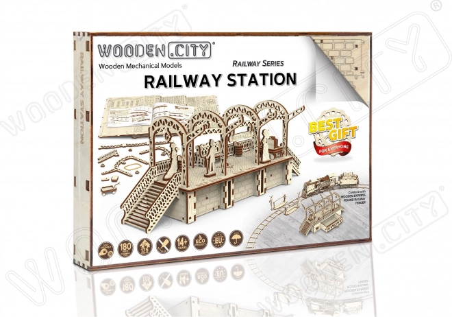 Wooden Railway Station 3D Puzzle