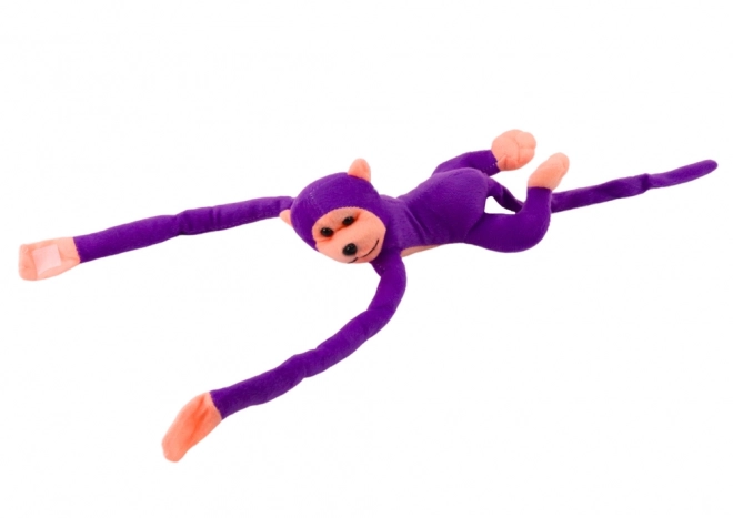 Plush Monkey Toy with Sound Purple 60 cm