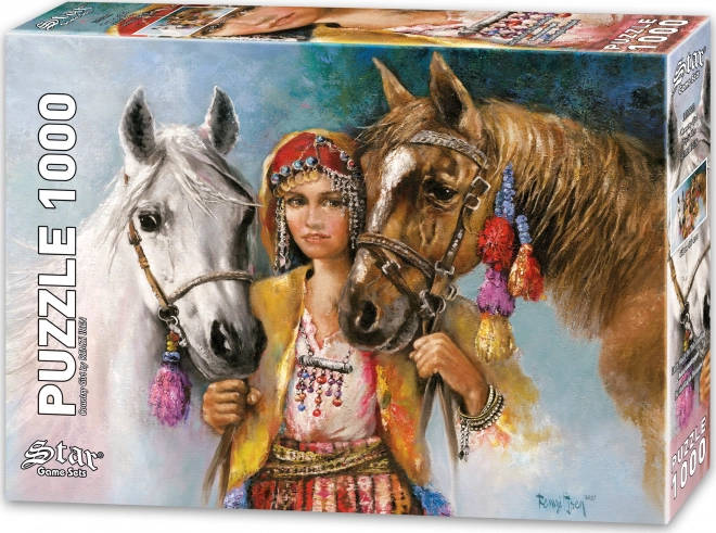 Star Puzzle Countryside Girl 1000 Pieces