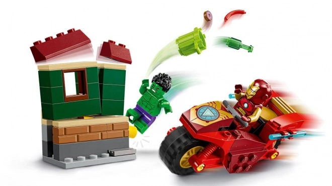 Iron Man with Motorcycle and Hulk LEGO Set