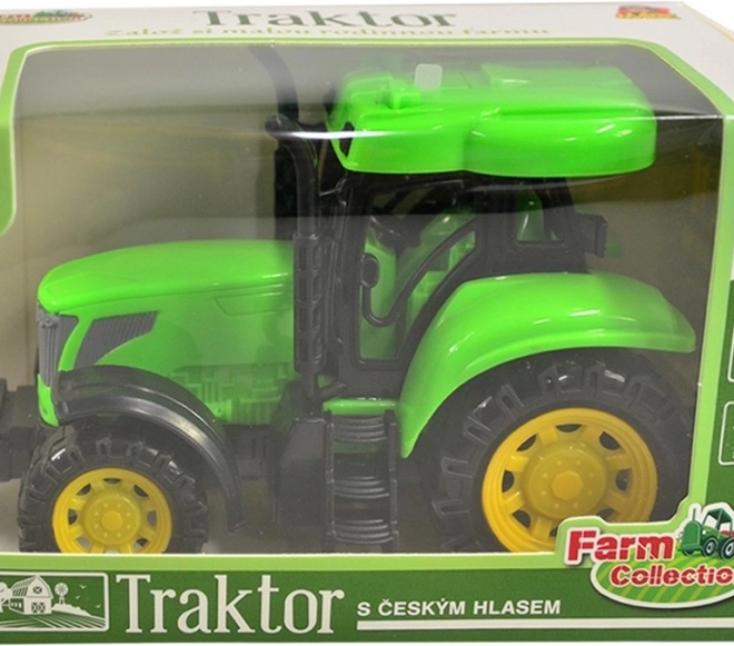 Trattore con voce ceca, luce e suono, 14 cm