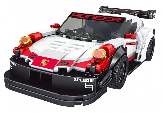 White Sports Car Building Block Set