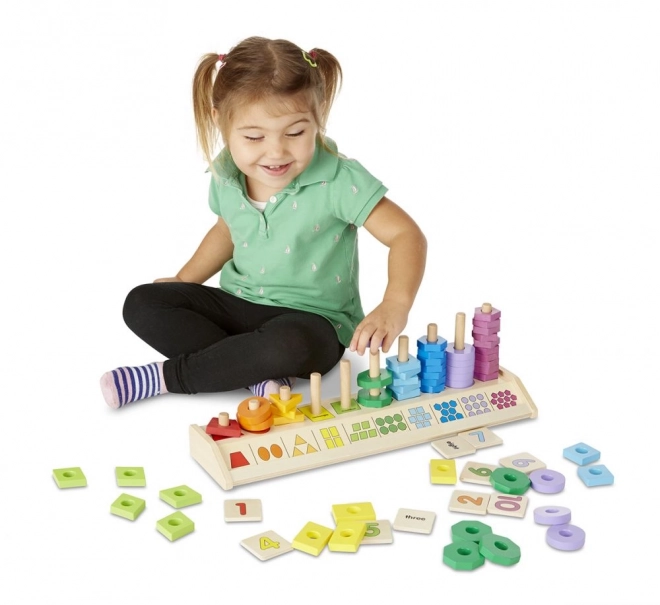 Counting Education Wooden Shapes and Colors Toy