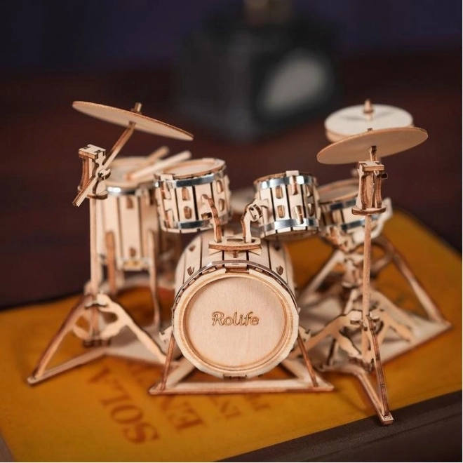 3D Wooden Puzzle Drum Set