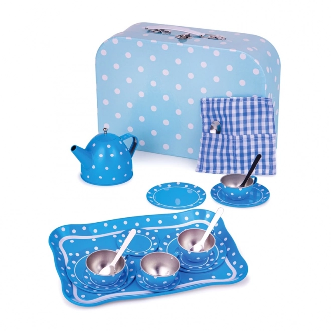 Blue Polka Dot Tea Set by Bigjigs Toys