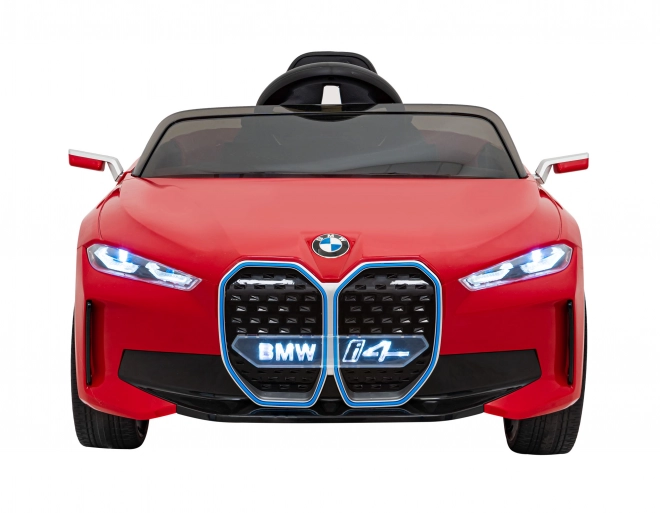 Auto BMW i4 na akumulátor pre deti biele – Červené