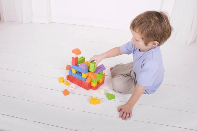 Bigjigs Baby Wooden Connect Blocks Primary Set