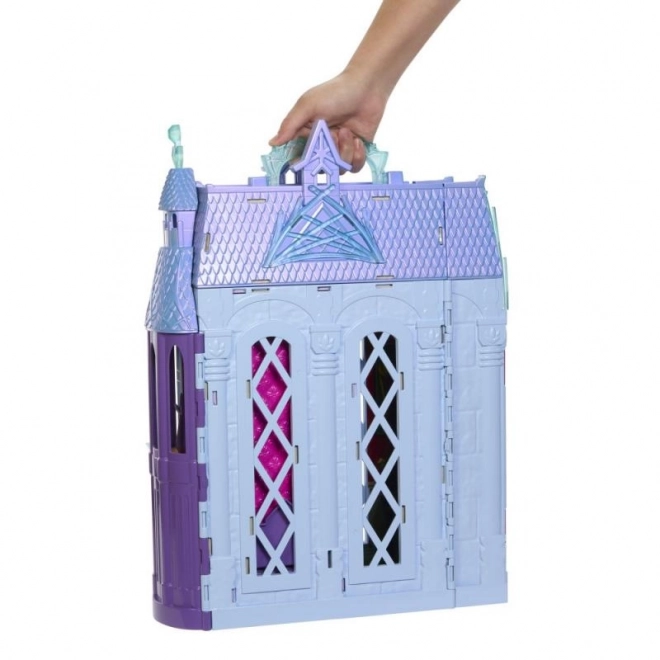 Frozen royal castle of Arendelle with Elsa doll