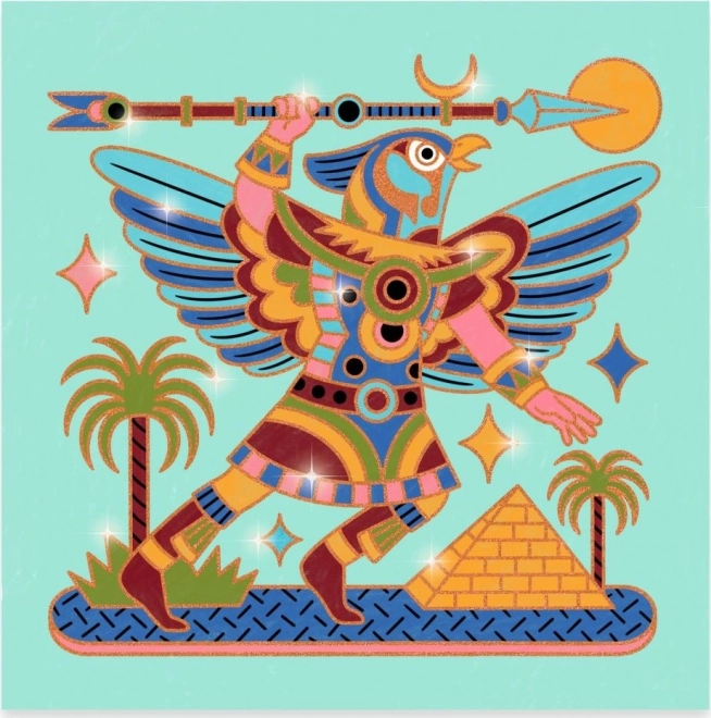 Djeco Shimmering Coloring Cards - Egypt