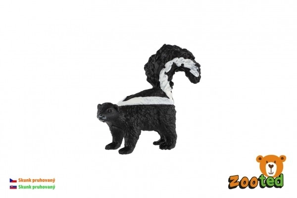 Striped Skunk Plastic Toy 5cm