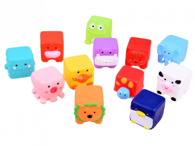 Colorful Bath Animal Toys Set 12 pcs