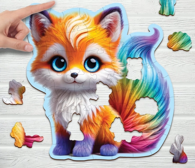 Drevené puzzle Roztomilá líška 50 dielikov od Wooden City