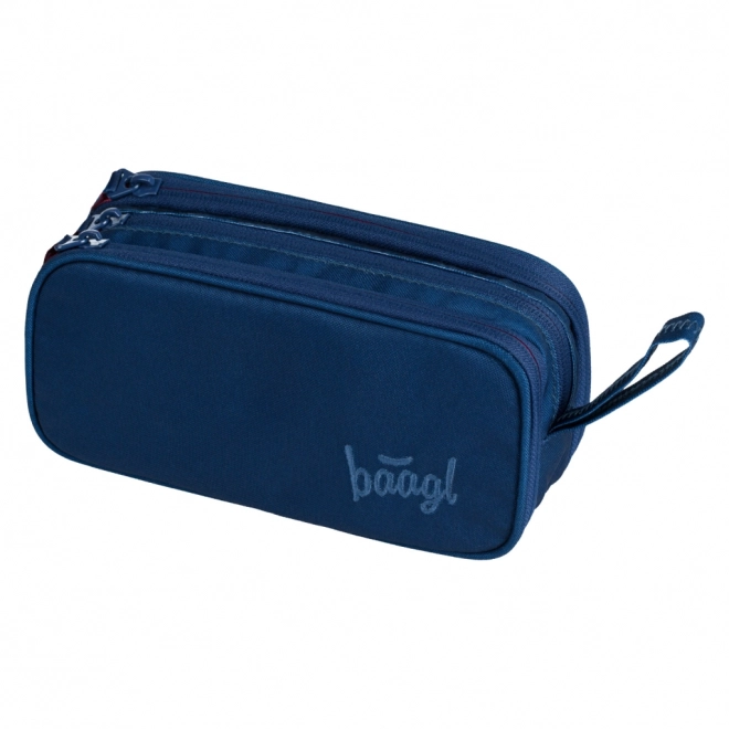 Baagl Student Pencil Case Big Navy