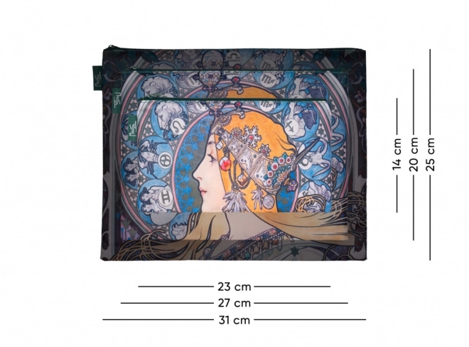 Set of 3 Mucha Zodiac Pouches