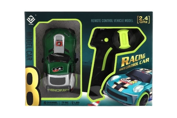 Remote Control Racing Car with Lights - Green