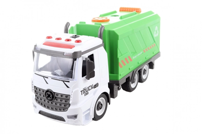 Battery-Powered Screwable Garbage Truck with Flywheel