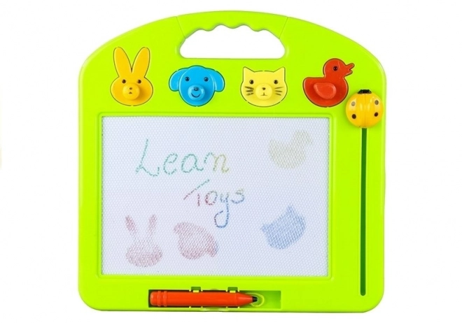 Colorful Magnetic Drawing Board with Animal Stamps