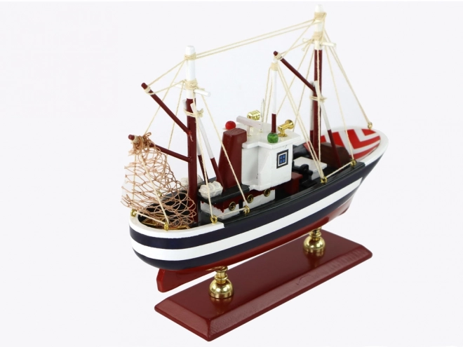 Collectors Wooden Fishing Boat Model