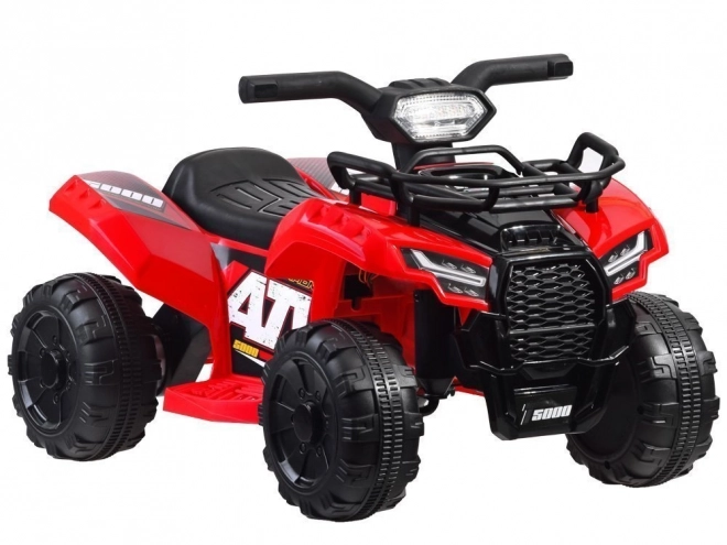 Children's Battery-Powered Quad with Lights – red