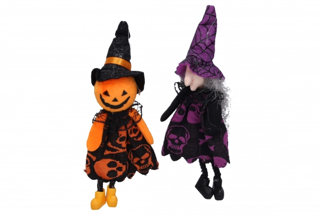 Dekorácia Halloween čarodejnica/strašiak na zavesenie
