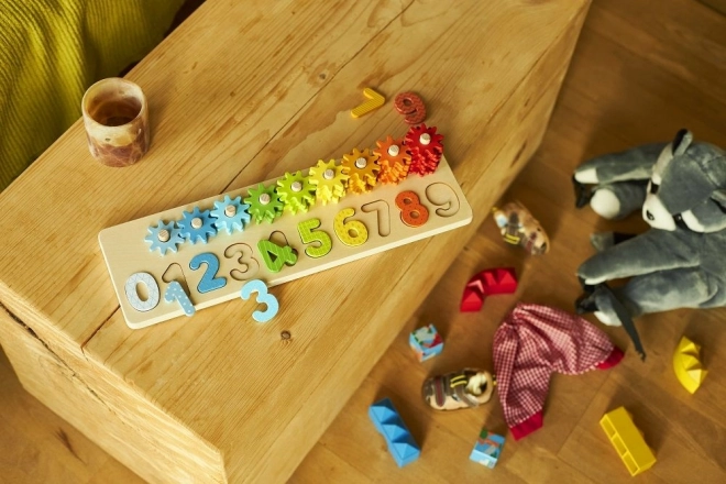 Wooden Counting Gear Puzzle