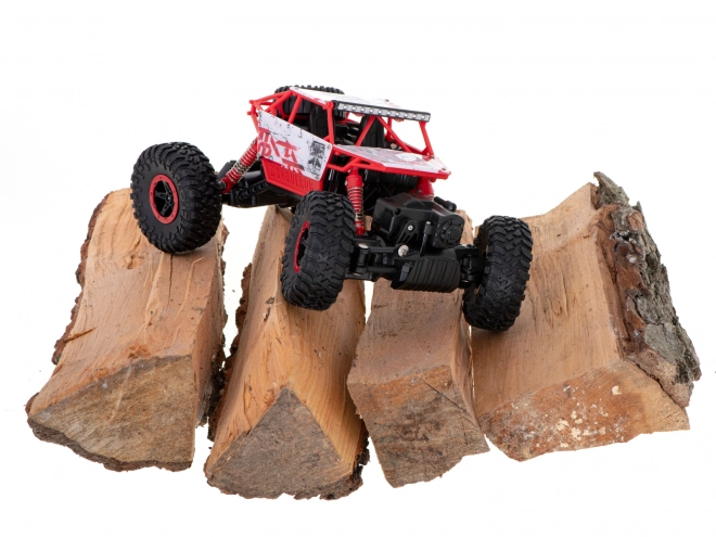 RC Rock Crawler HB z diaľkovým ovládaním 1:18 modrý – Červené