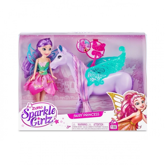 Sparkle Girlz Fairy Doll with Unicorn