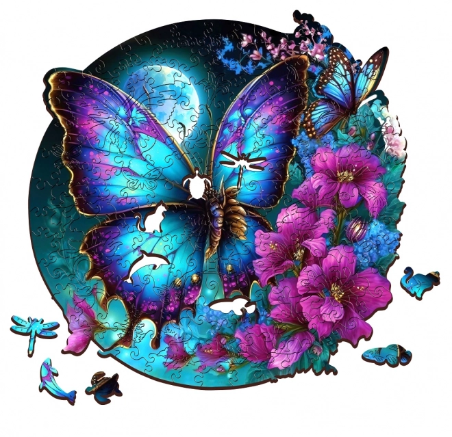 Luminescent Wooden Butterfly Puzzle