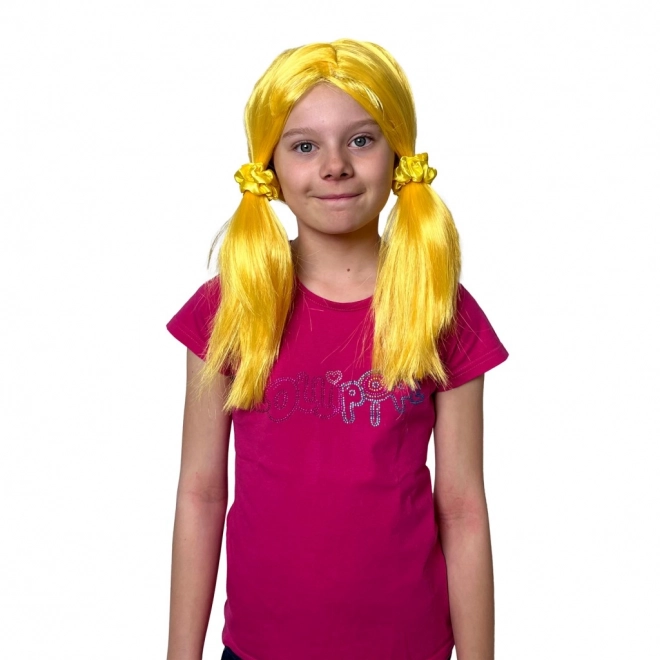 Lollipopz Green Wig – Yellow with ponytails