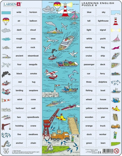 Larsen English Learning Puzzle At Sea 64 Pieces