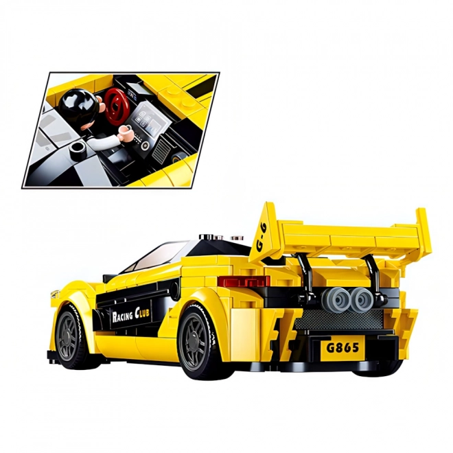 Yellow English Sports Car Building Set