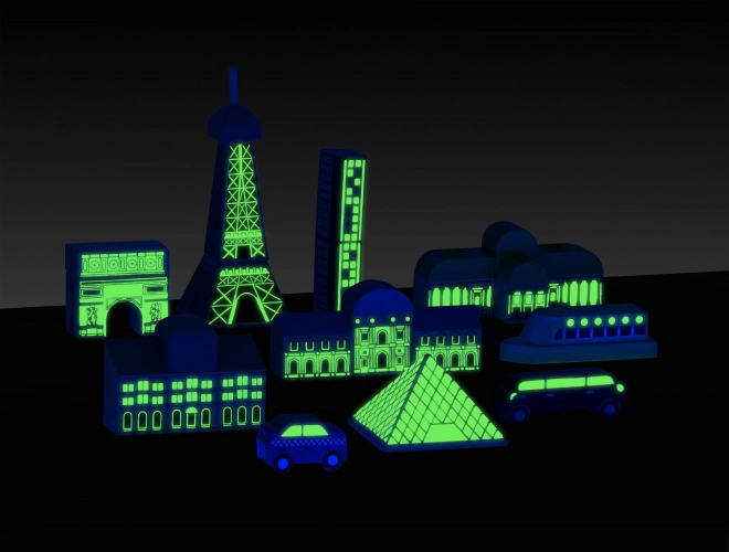 Glowing Paris Building Blocks