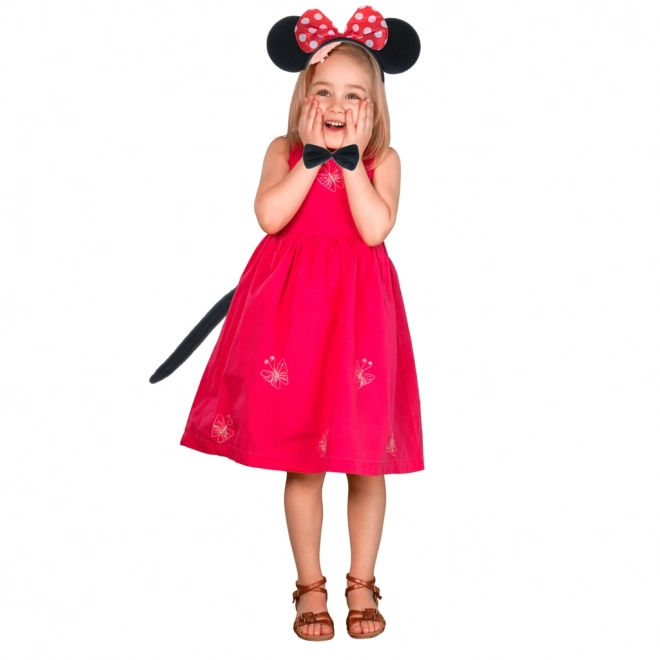 Mouse Costume Set With Bow Headband, Tail And Bowtie