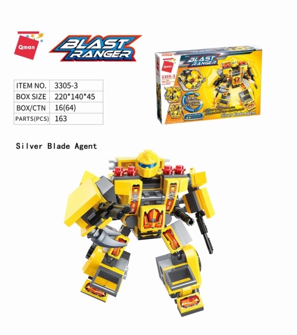 Qman Blast Ranger Robot Vehicle Set