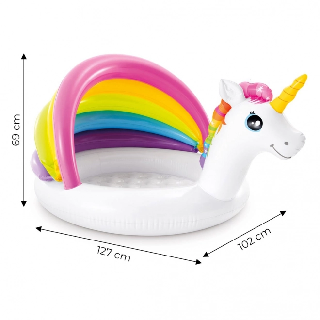 Inflatable Unicorn Pool with Roof