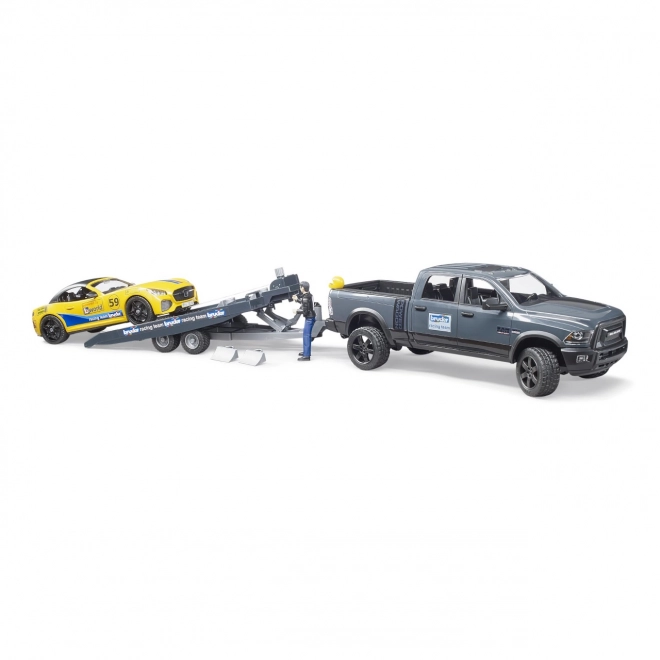 Bruder Off-Road Truck with Sports Car and Figure